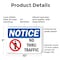 Signmission No Thru Traffic OSHA Notice Sign, Plastic, 10in W x 7in L, 2PK OS-2PACK-NS-P-710-L-16199 - alternate 2
